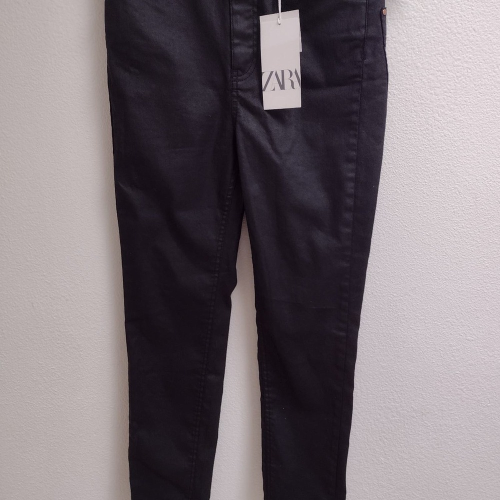 Zara high rise skinny jeans black